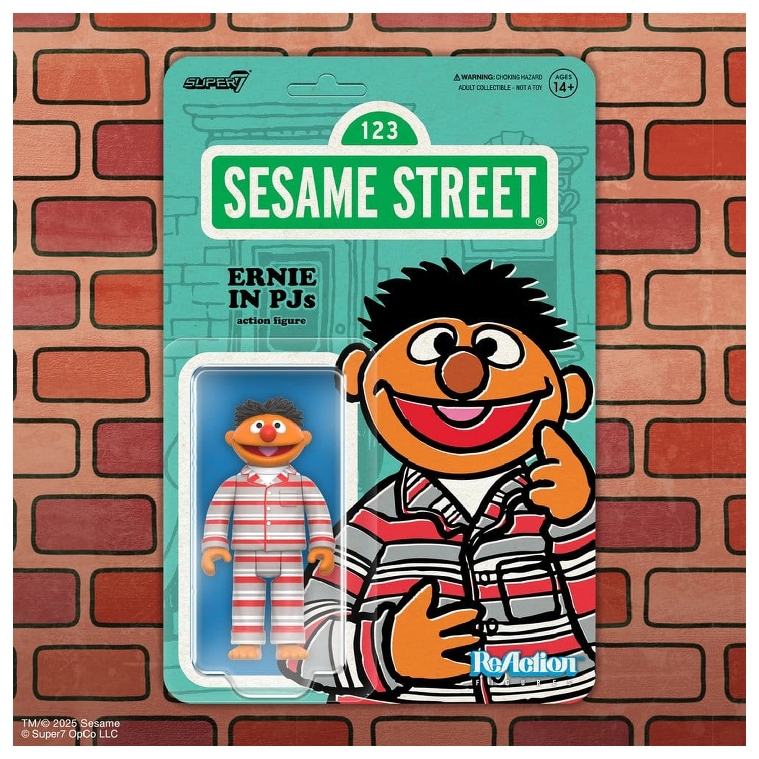 Sesame Street ReAction Akční figurka Wave 06 Ernie (PJs) 10 cm fotografii produktu