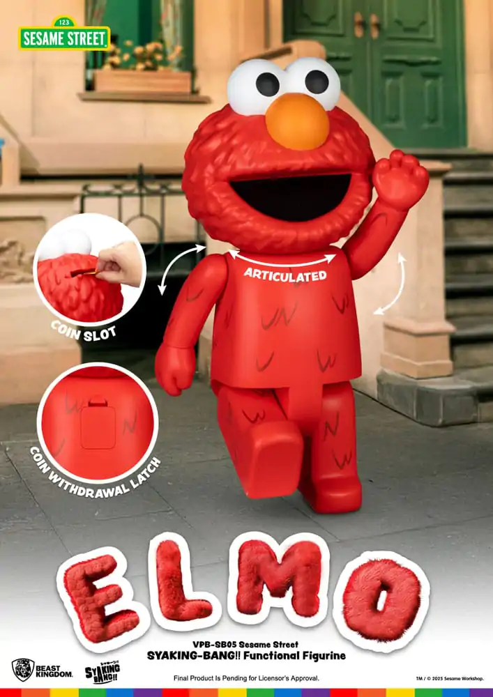 Sesame Street Syaking Bang Vinyl Prasátko Elmo 47 cm fotografii produktu