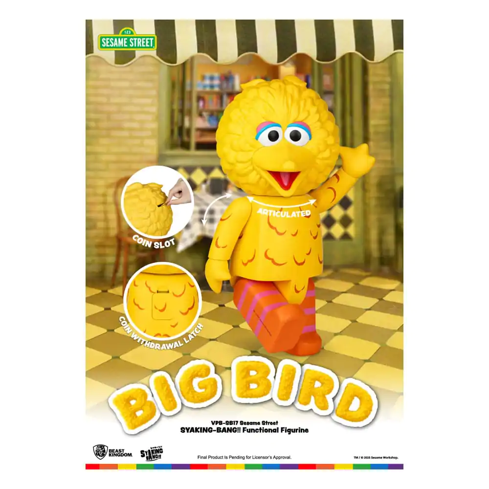 Sesame Street Syaking Bang Series PVC kasička Big Bird 49 cm fotografii produktu