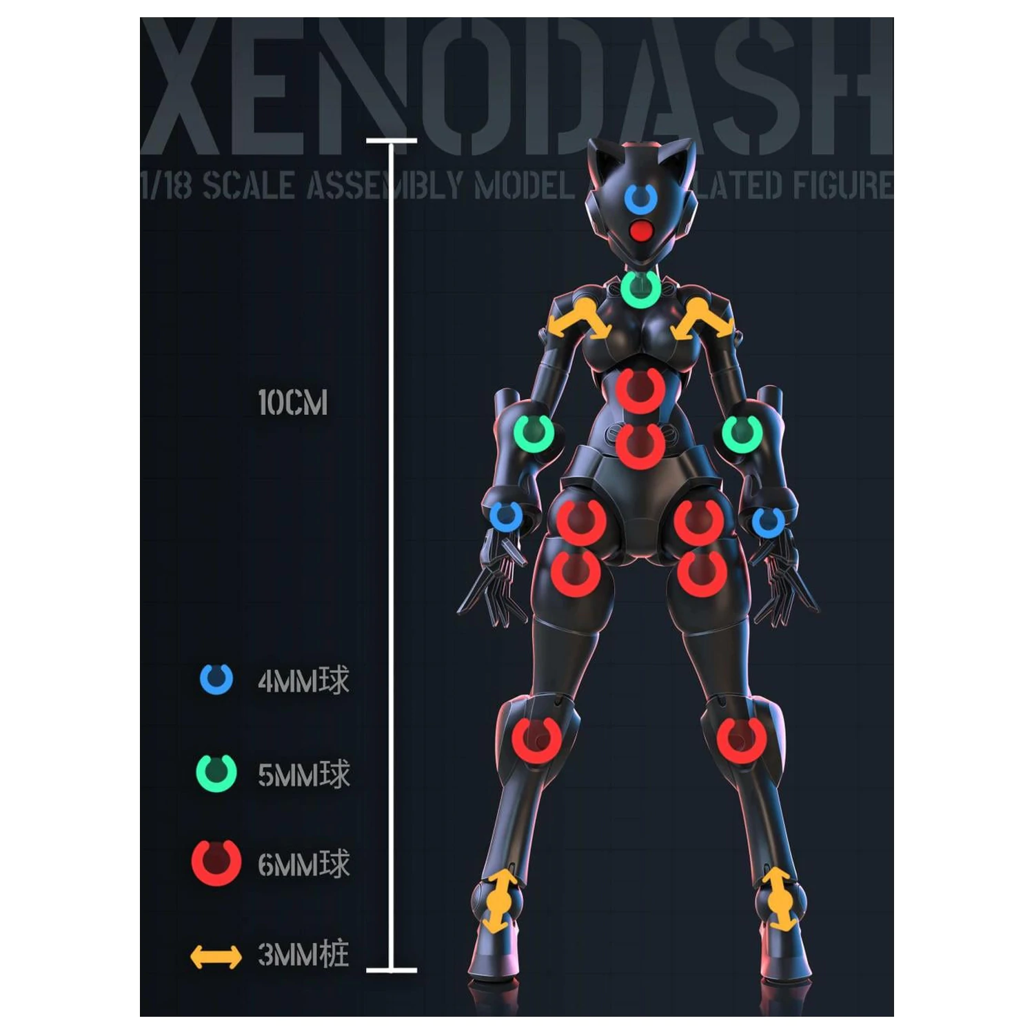 Sheik Mainland Xenodash (Black) Plastikový model 1/18 fotografii produktu