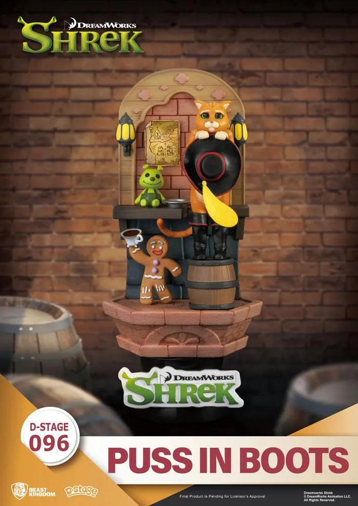 Shrek D-Stage PVC Diorama Kocour v botách 15 cm fotografii produktu