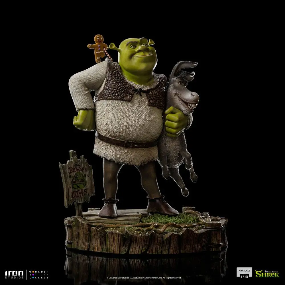 Shrek Deluxe Art Scale Socha 1/10 Shrek, Donkey and The Gingerbread Man 26 cm fotografii produktu