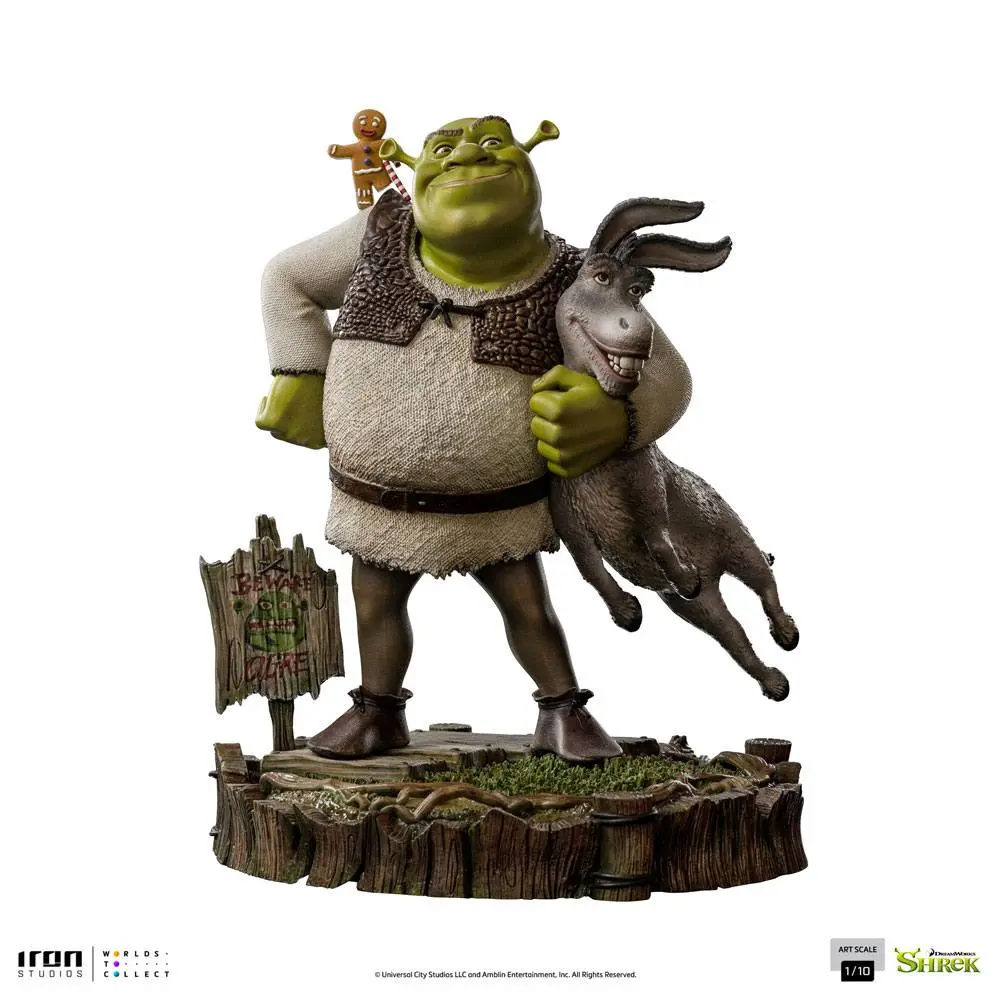 Shrek Deluxe Art Scale Socha 1/10 Shrek, Donkey and The Gingerbread Man 26 cm fotografii produktu