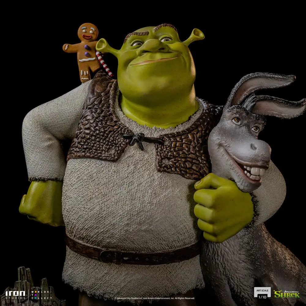 Shrek Deluxe Art Scale Socha 1/10 Shrek, Donkey and The Gingerbread Man 26 cm fotografii produktu