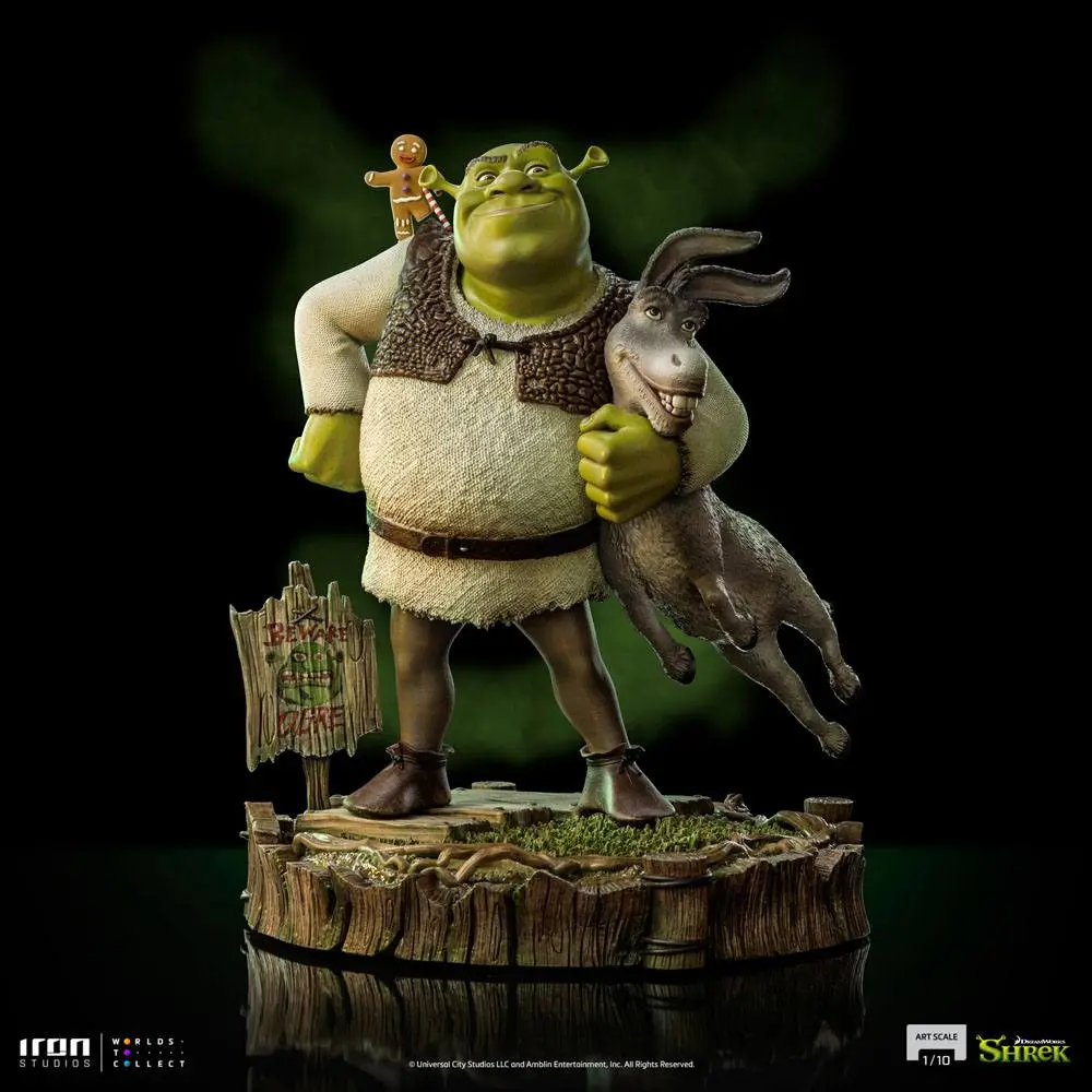 Shrek Deluxe Art Scale Socha 1/10 Shrek, Donkey and The Gingerbread Man 26 cm fotografii produktu