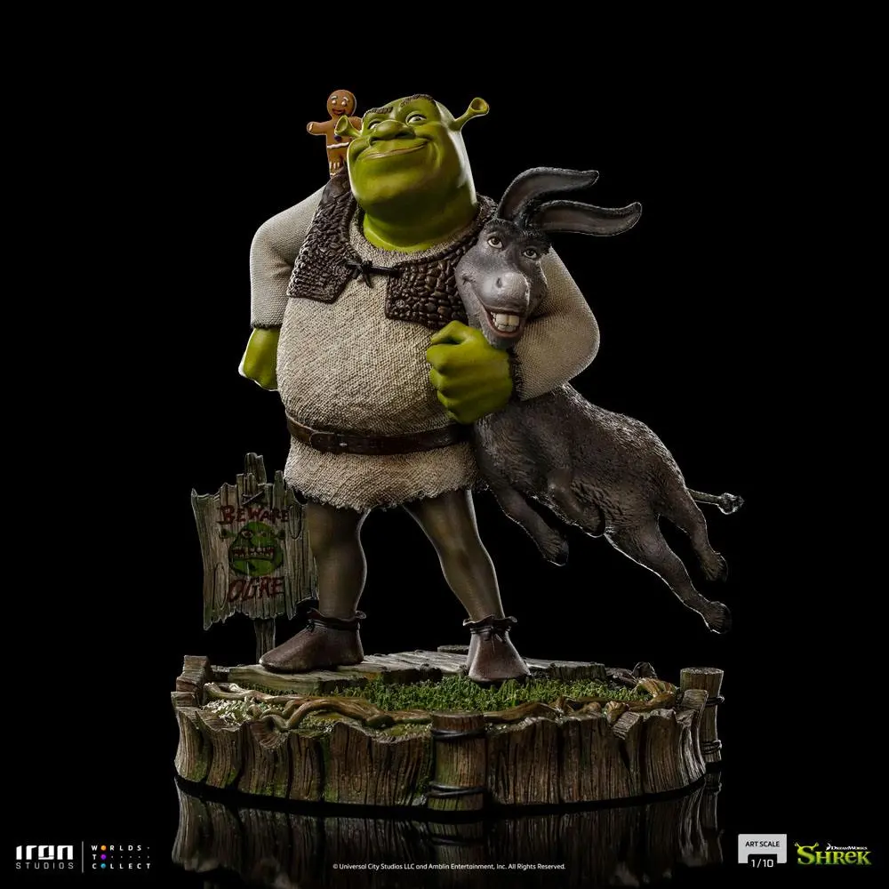 Shrek Deluxe Art Scale Socha 1/10 Shrek, Donkey and The Gingerbread Man 26 cm fotografii produktu