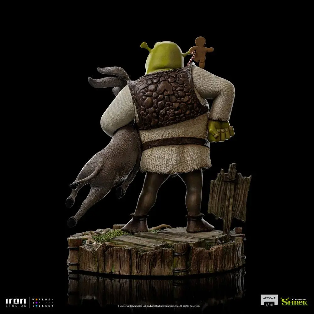 Shrek Deluxe Art Scale Socha 1/10 Shrek, Donkey and The Gingerbread Man 26 cm fotografii produktu