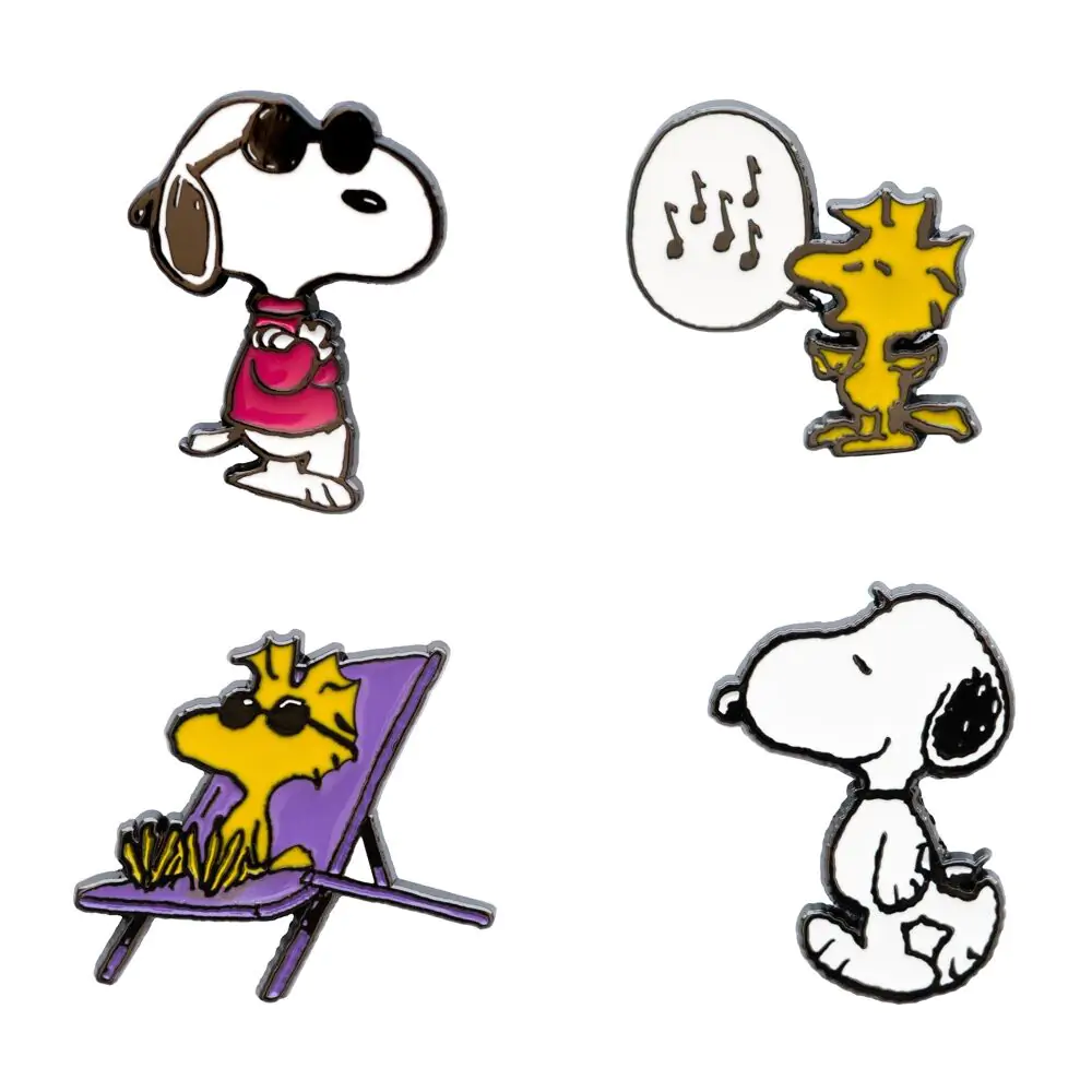 Snoopy sada 4 odznaků fotografii produktu