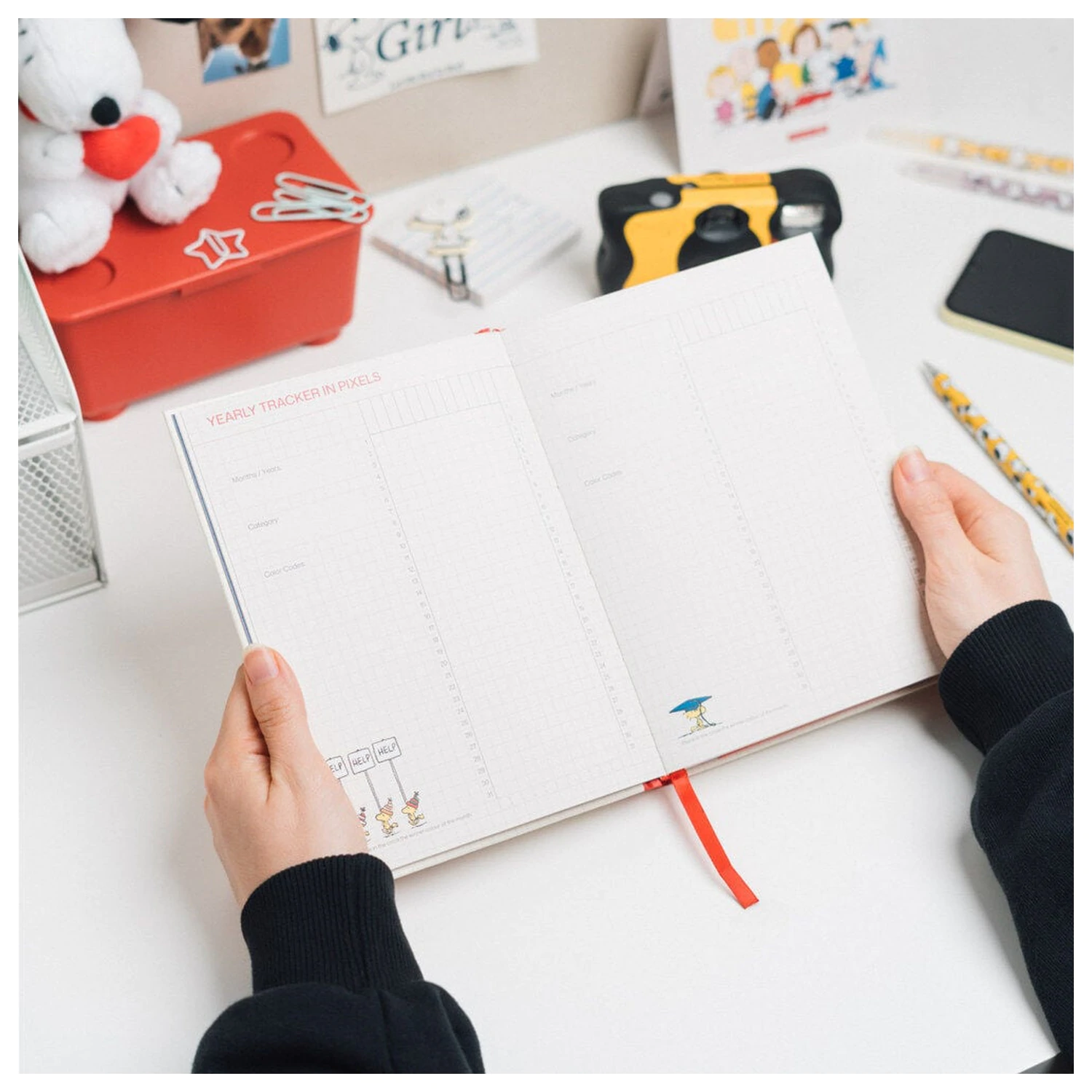 Snoopy A5 nedatovaný týdenní diář fotografii produktu