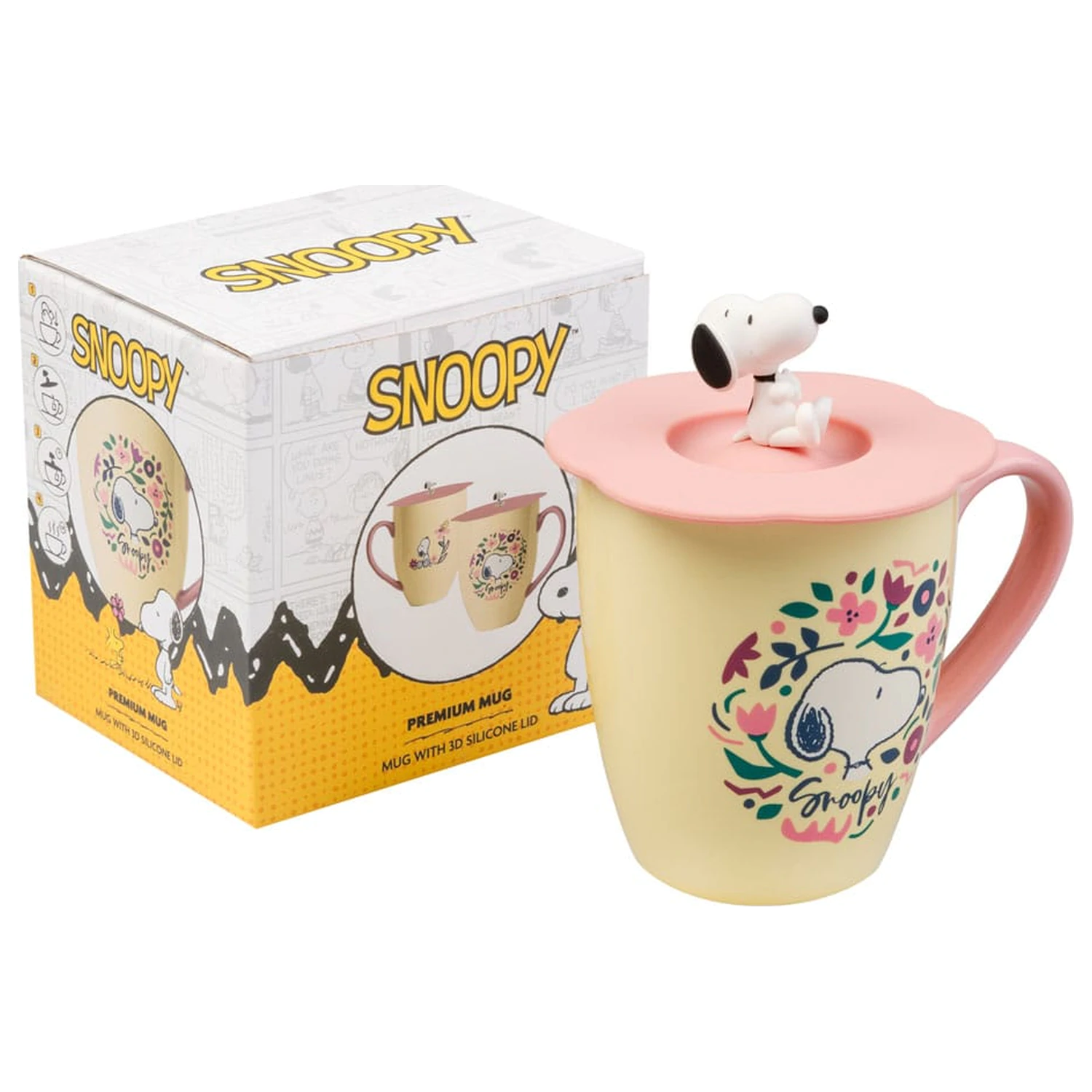 Snoopy prémiový hrnek s víčkem fotografii produktu