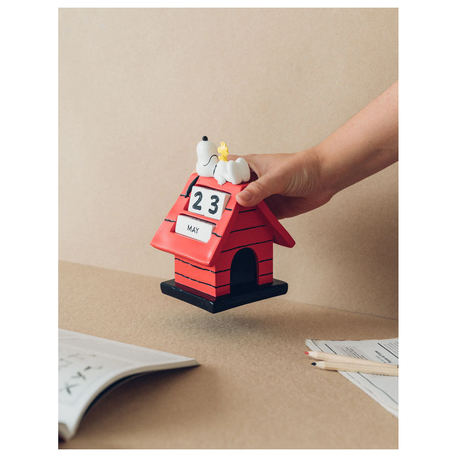 Snoopy Doghouse 3D věčný kalendář fotografii produktu