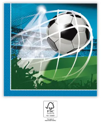 Ubrusy pro fotbalové fanoušky 20 kusů 33x33 cm FSC fotografii produktu