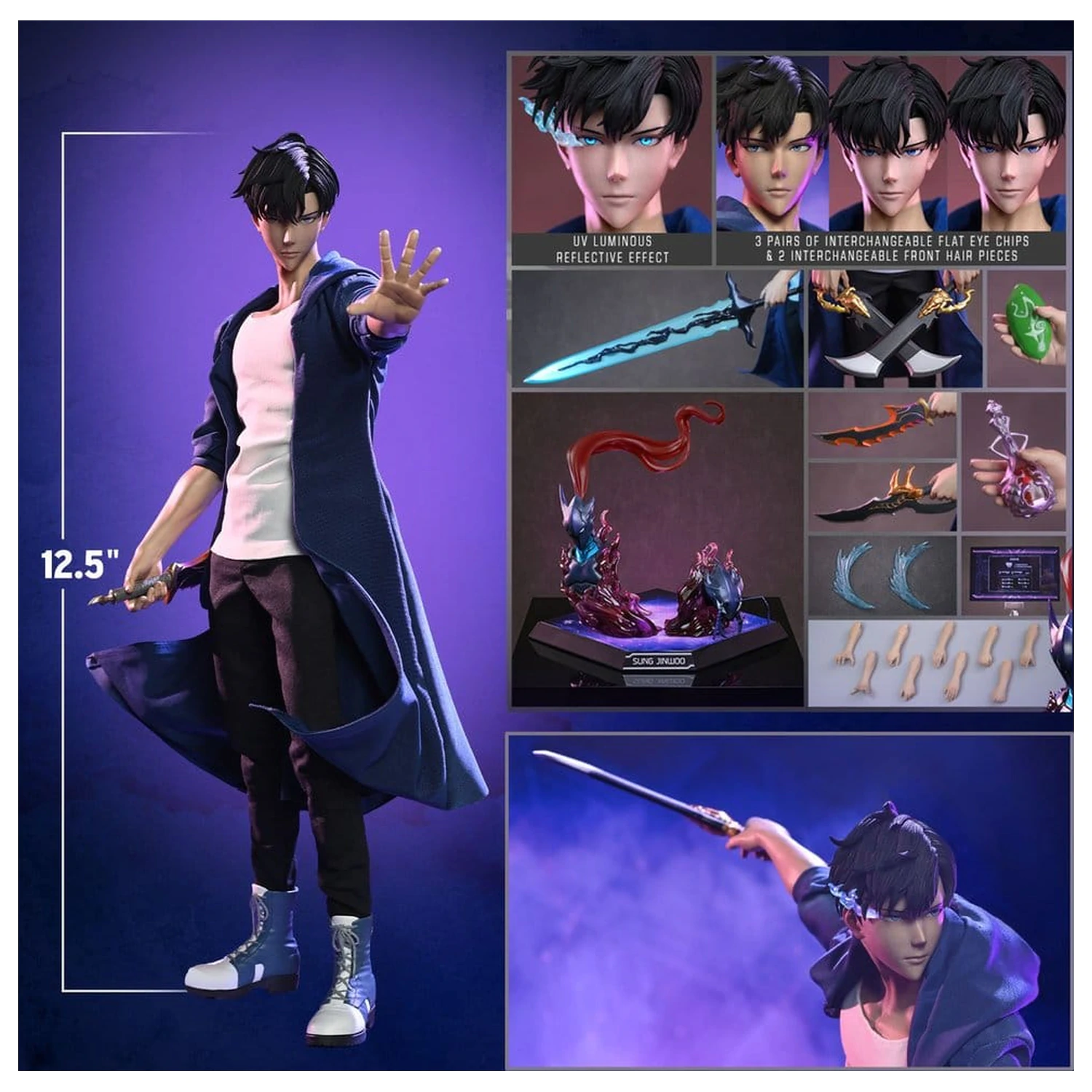 Solo Leveling Akční figurka 1/6 Sung Jinwoo 32 cm fotografii produktu