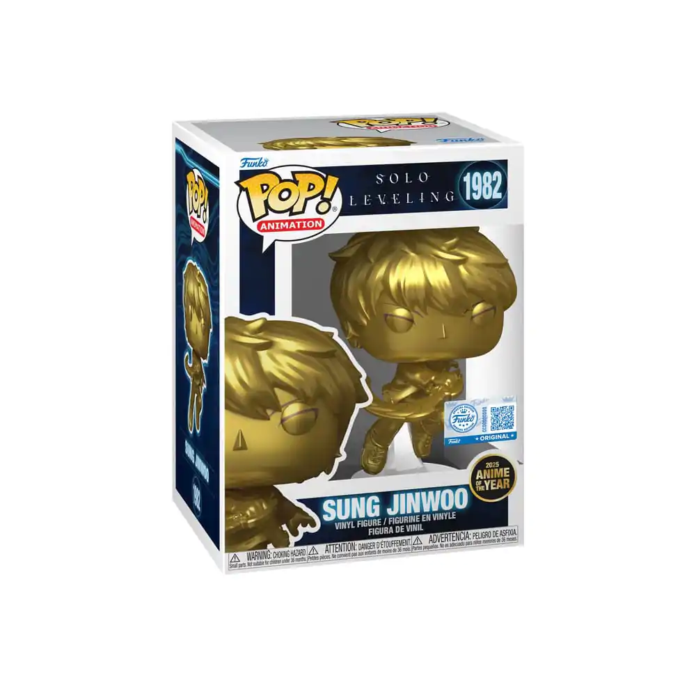 Solo Leveling Pop! Animation Vinylová figurka Sung Jinwoo (Gold) Exlusive Edition 10 cm fotografii produktu