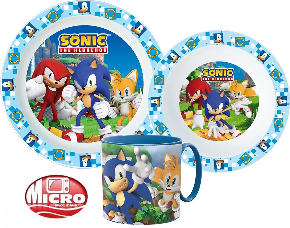 Sonic the Hedgehog jídelní souprava, mikro plastová sada fotografii produktu