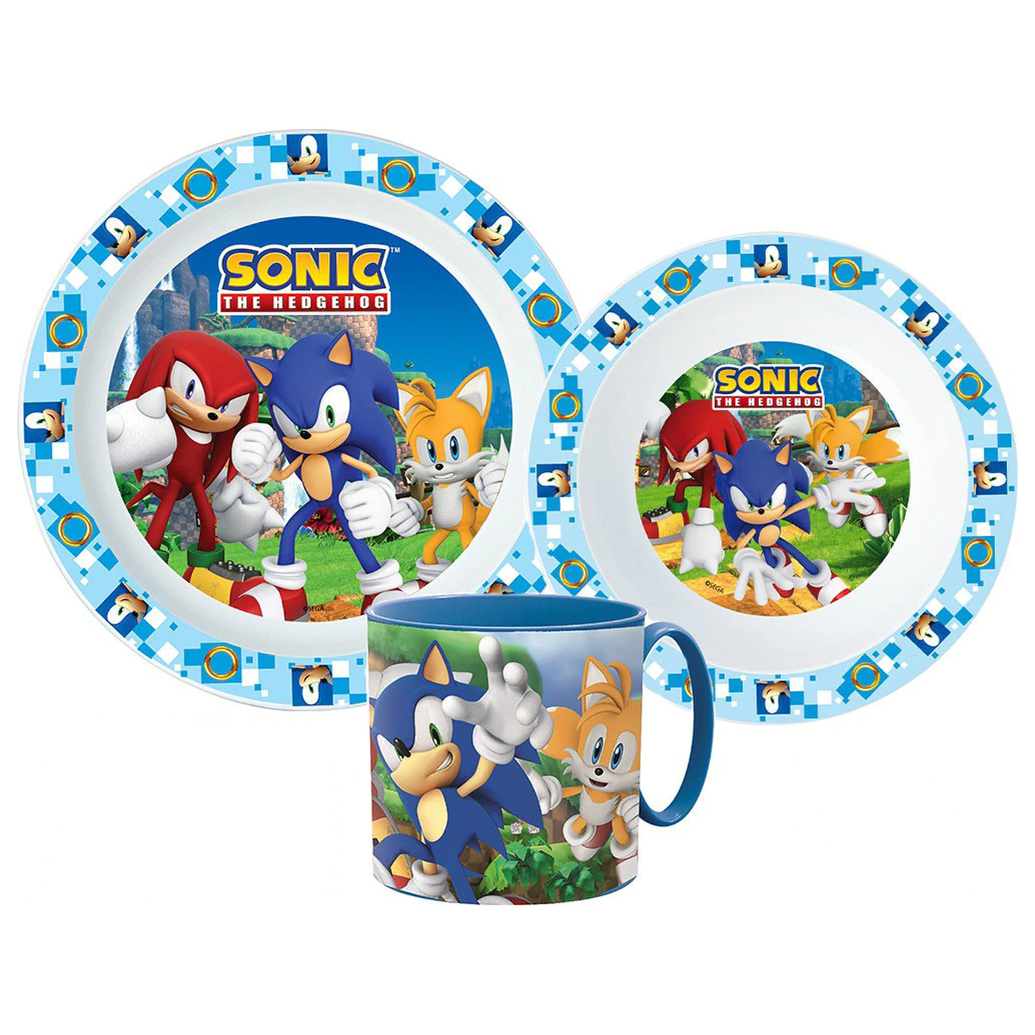Sonic Adventure Jídelní sada, mikro plastová sada s hrnkem 265 ml fotografii produktu