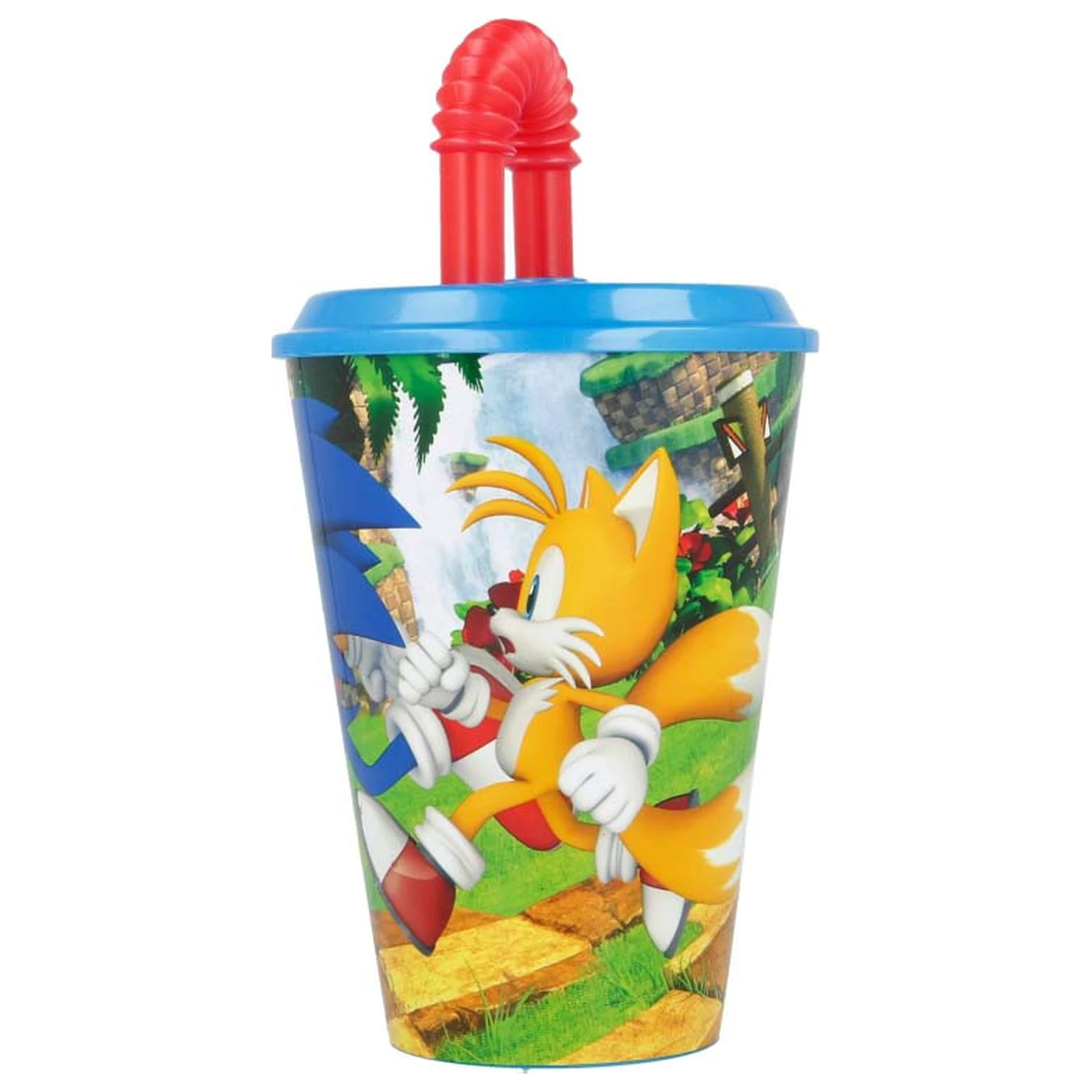 Sonic Adventure hrnek s brčkem, plastový 430 ml fotografii produktu