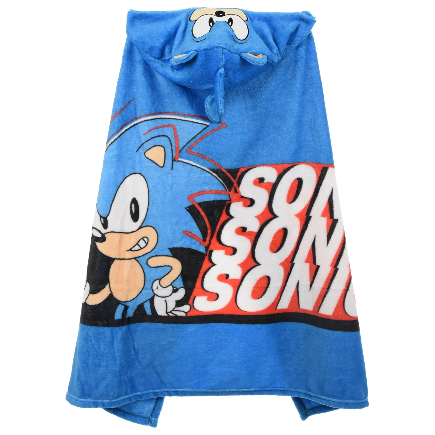 Sonic Blue Blur Hooded Blanket 80x120 cm fotografii produktu