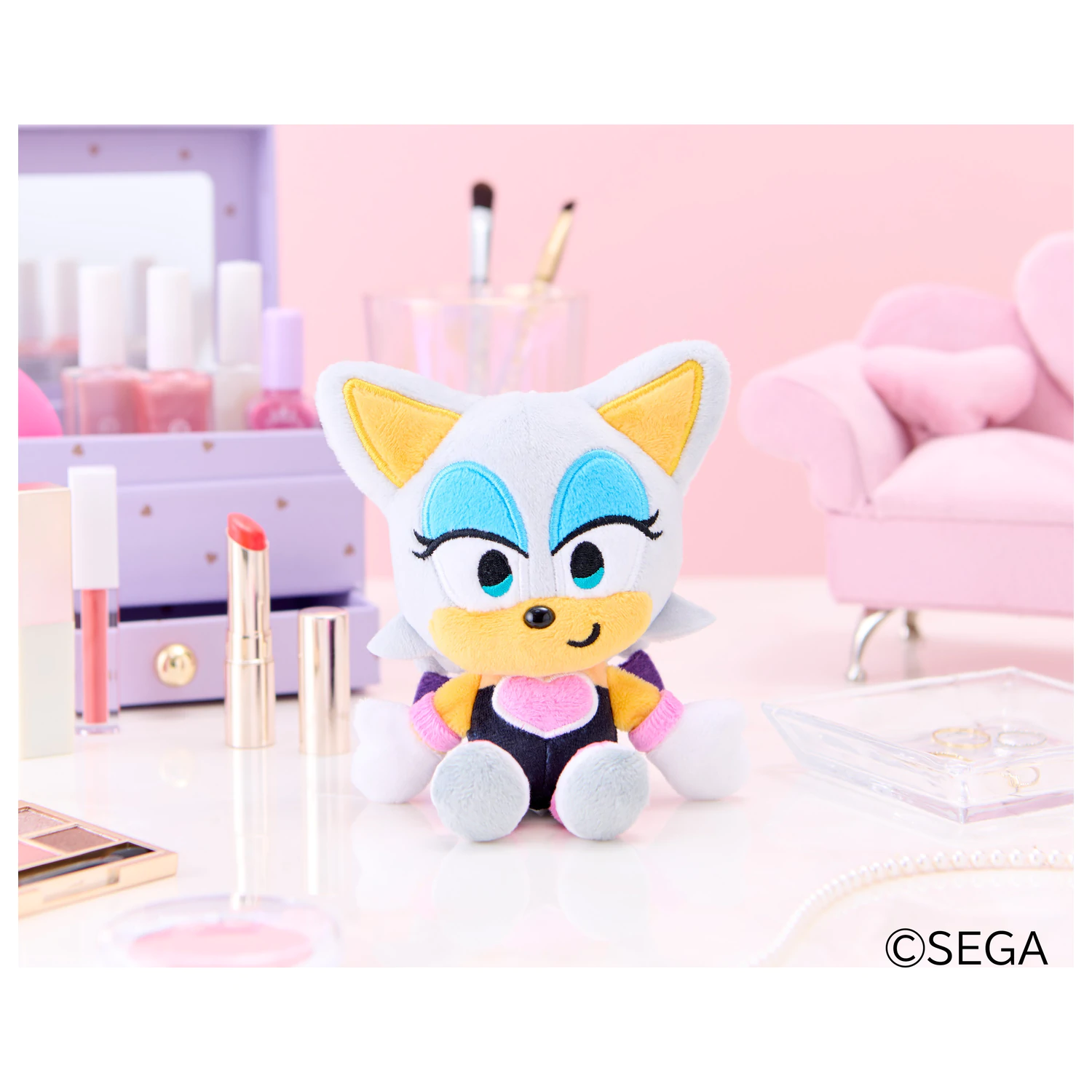 SONIC & FRIENDS Rouge maskot plyšák 16cm fotografii produktu