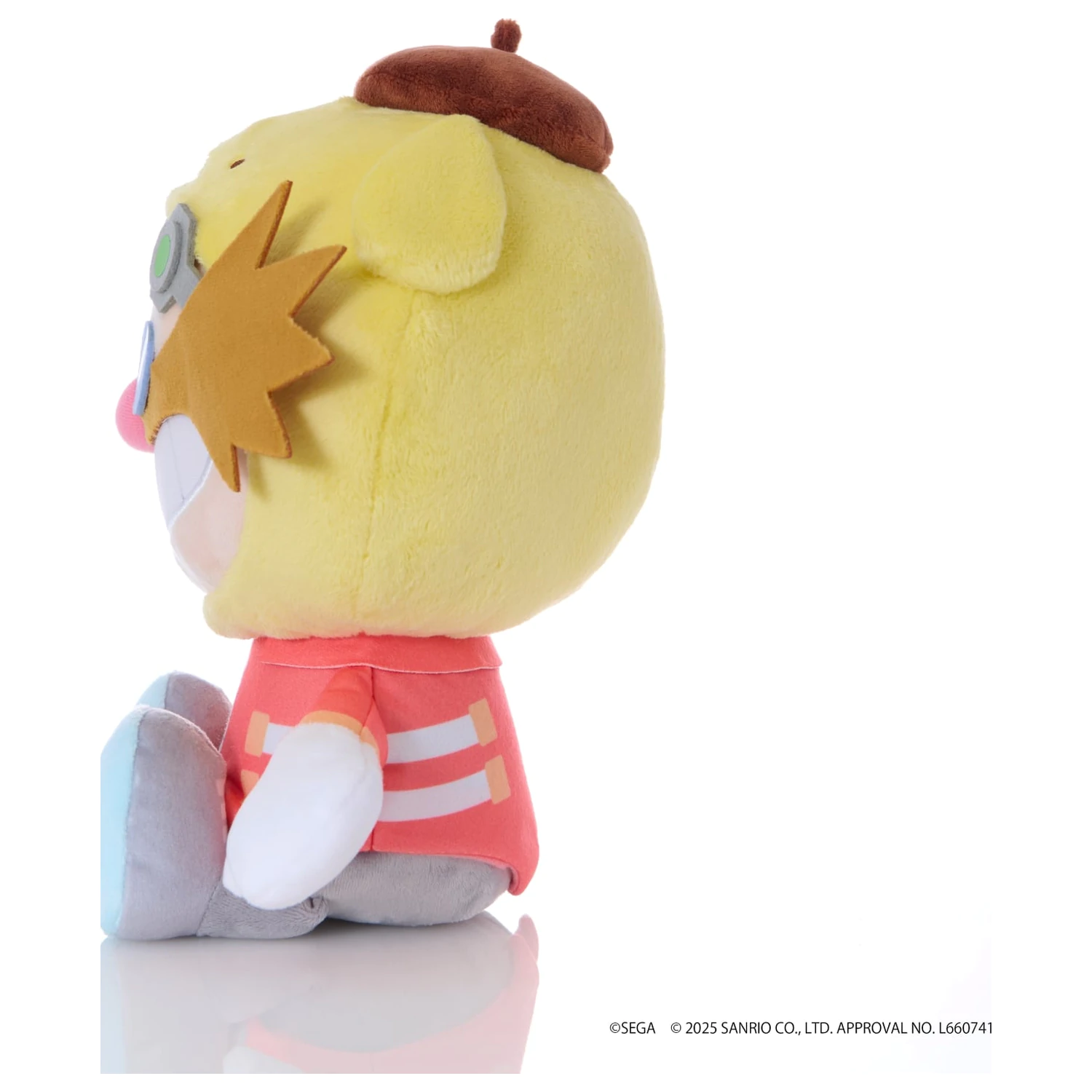 Sonic & Friends X Sanrio Dr. Eggman X Pompompurin plyšová hračka 24 cm fotografii produktu