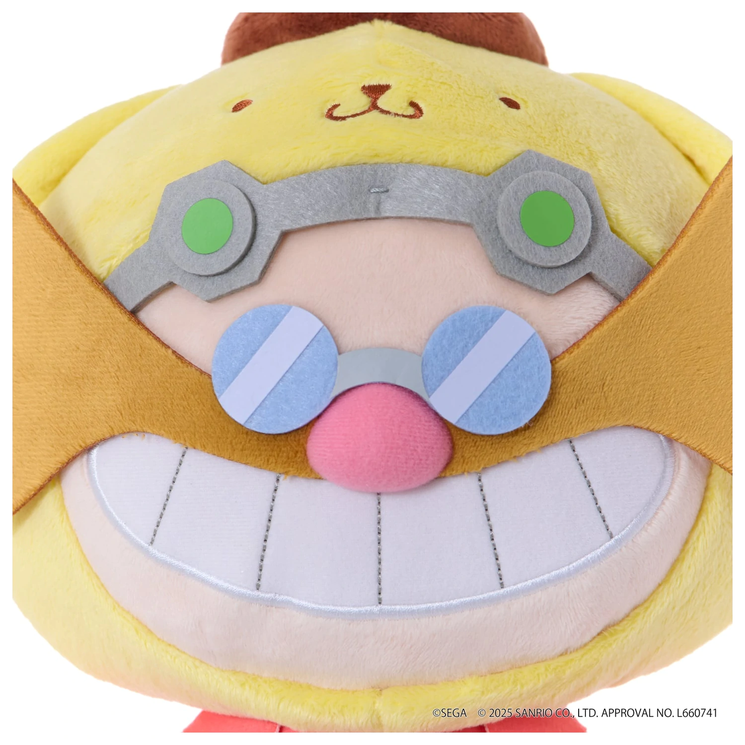 Sonic & Friends X Sanrio Dr. Eggman X Pompompurin plyšová hračka 24 cm fotografii produktu