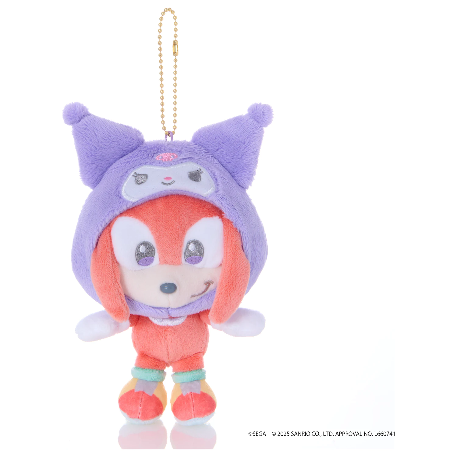 SONIC & FRIENDS X SANRIO Knuckles x Kuromi plyšový maskot 8 cm fotografii produktu