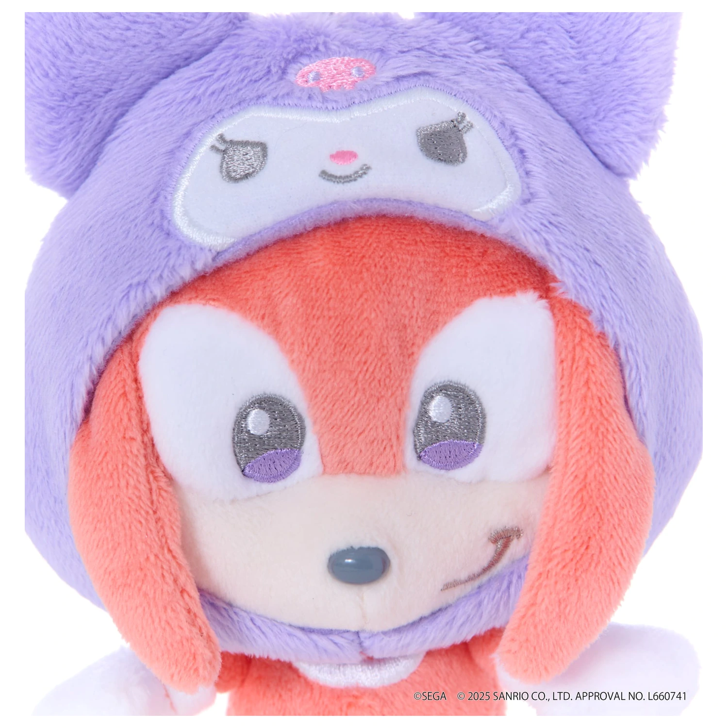 SONIC & FRIENDS X SANRIO Knuckles x Kuromi plyšový maskot 8 cm fotografii produktu