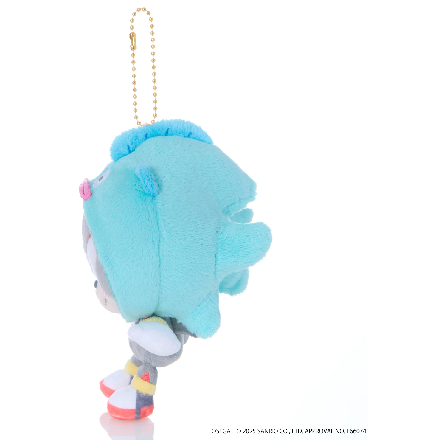 Sonic & Friends X Sanrio Shadow X Hangyodon Maskot Plyšová hračka 8 cm fotografii produktu
