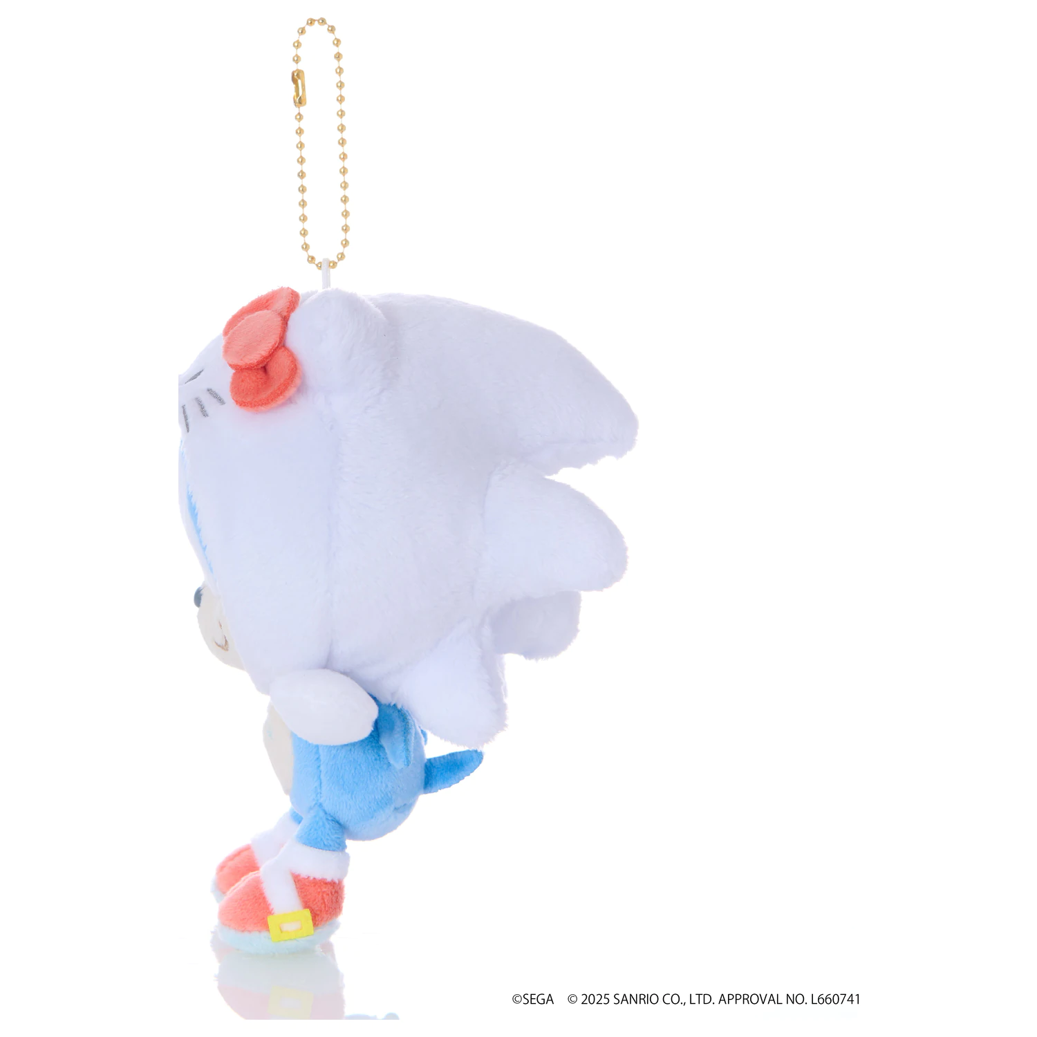 SONIC & FRIENDS x SANRIO Sonic x Hello Kitty maskot plyš 8 cm fotografii produktu