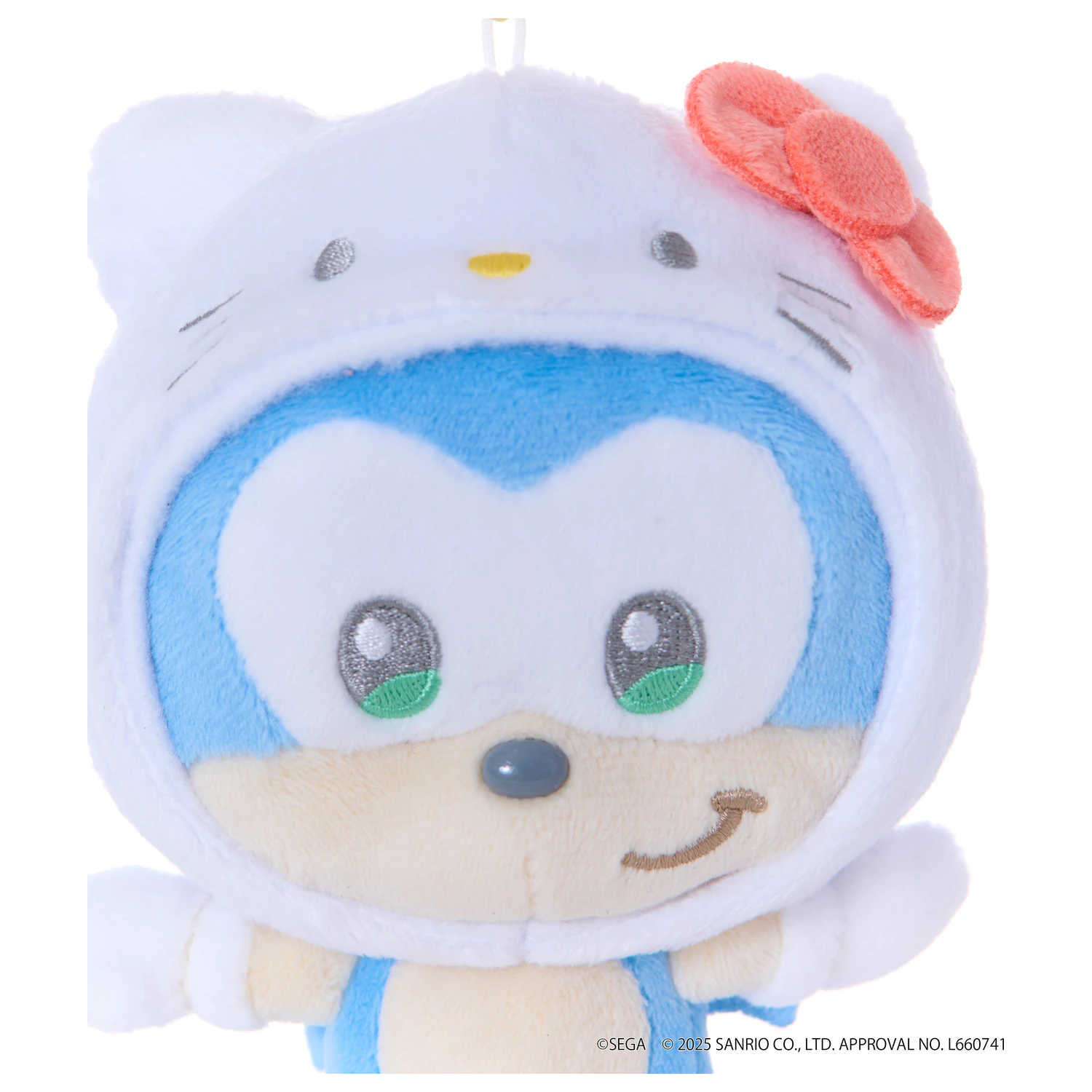 SONIC & FRIENDS x SANRIO Sonic x Hello Kitty maskot plyš 8 cm fotografii produktu