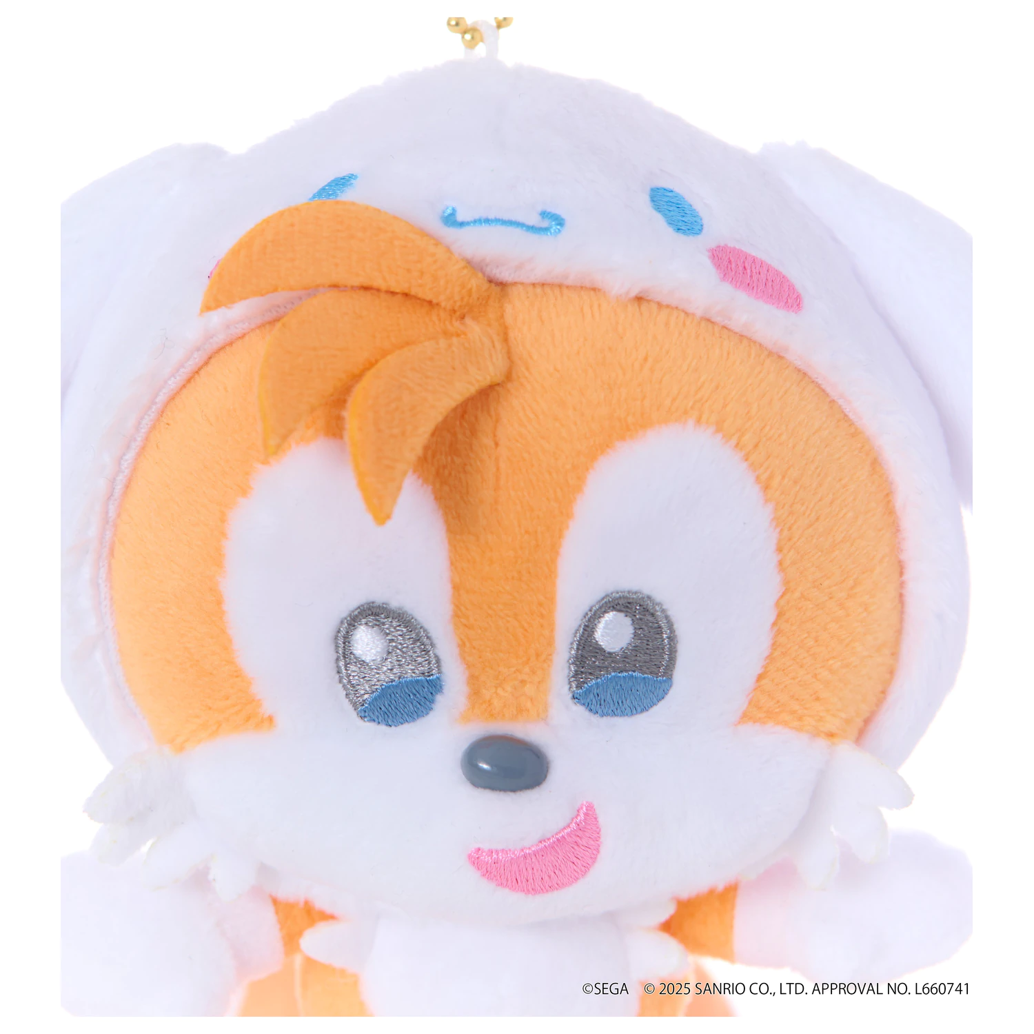 SONIC & FRIENDS x SANRIO Tails x Cinnamoroll Maskot Plyš 8 cm fotografii produktu