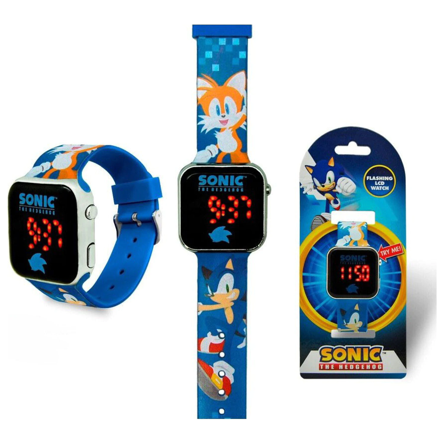 Sonic Prime digitální LED náramkové hodinky fotografii produktu