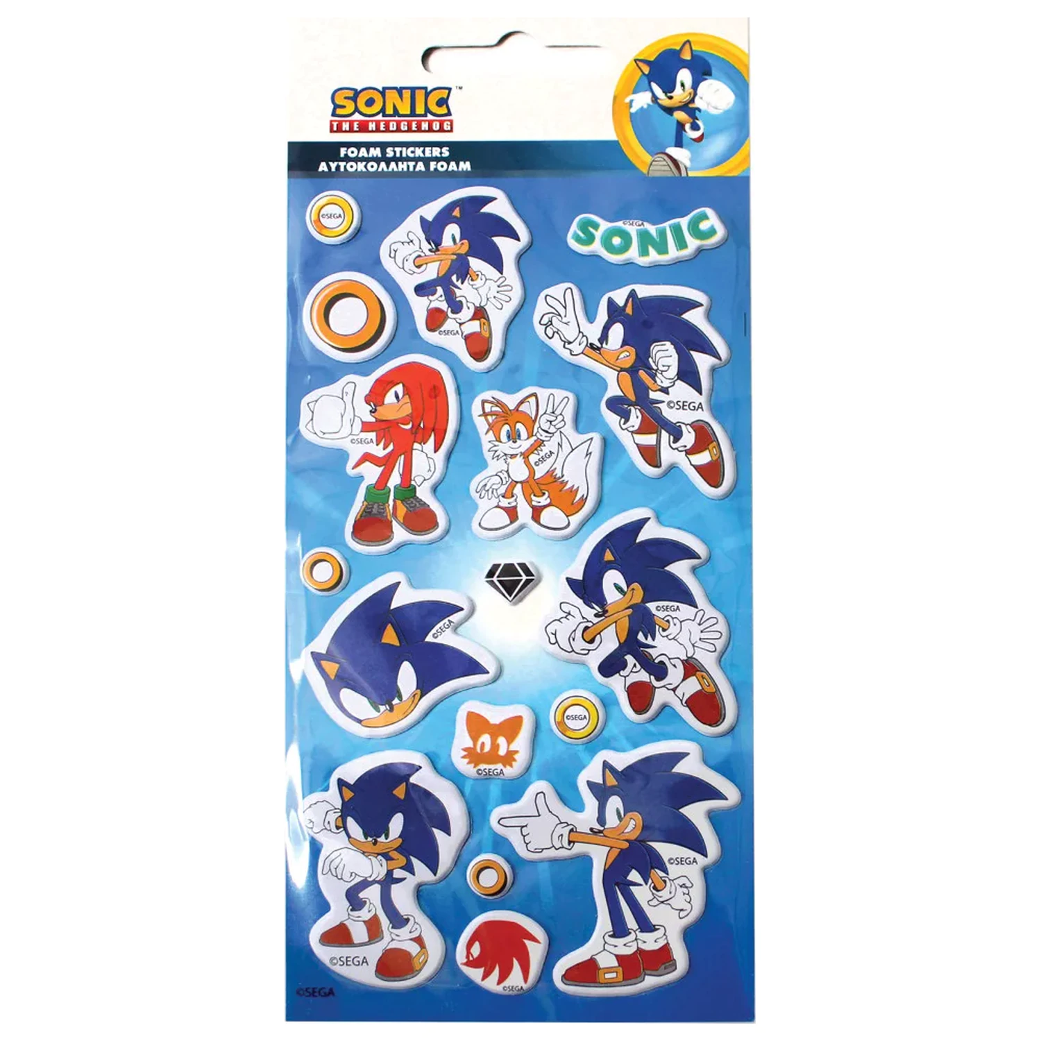 Sonic Ring plyšové pěnové samolepky set fotografii produktu