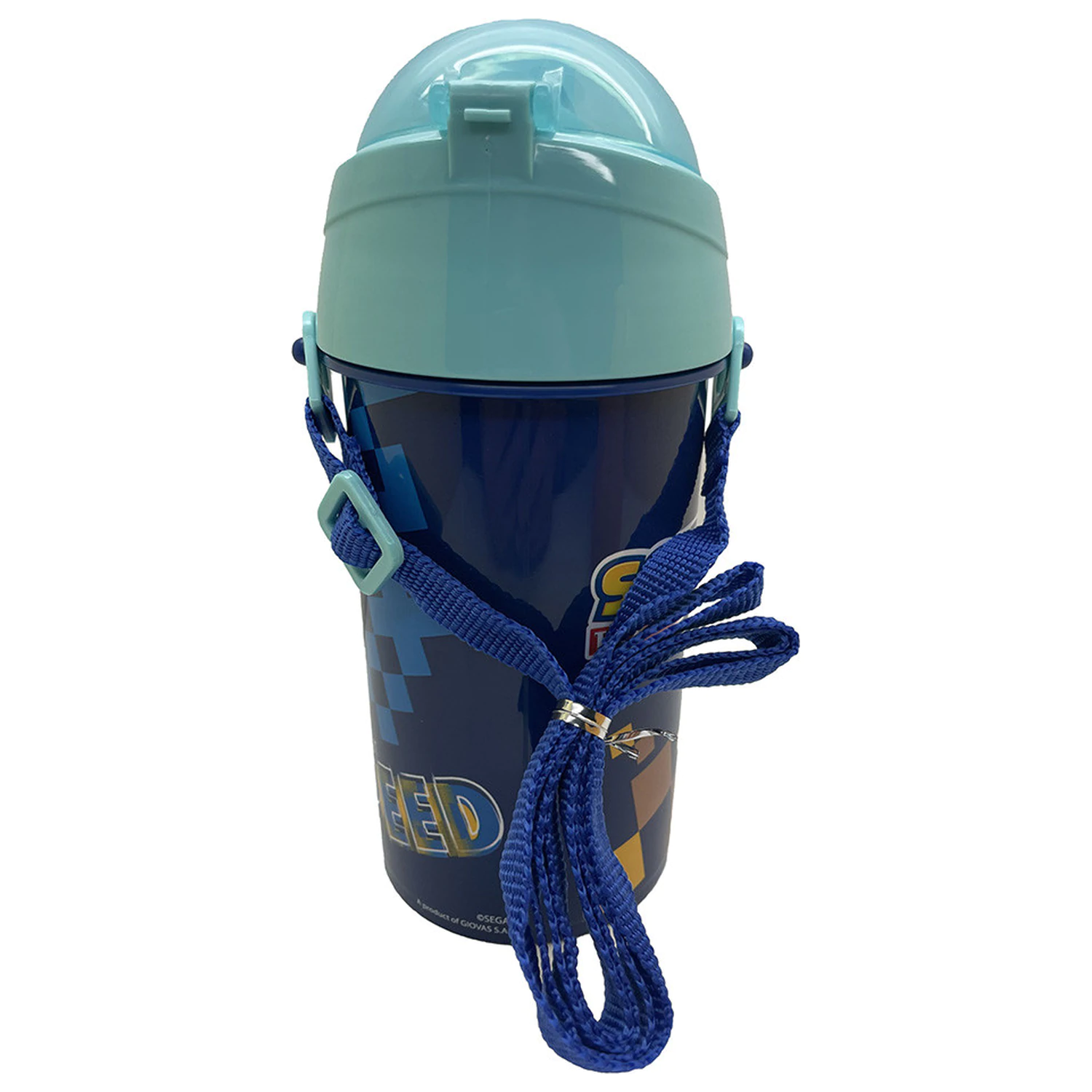 Sonic Speed Blue plastová láhev s brčkem s poutkem 500 ml fotografii produktu