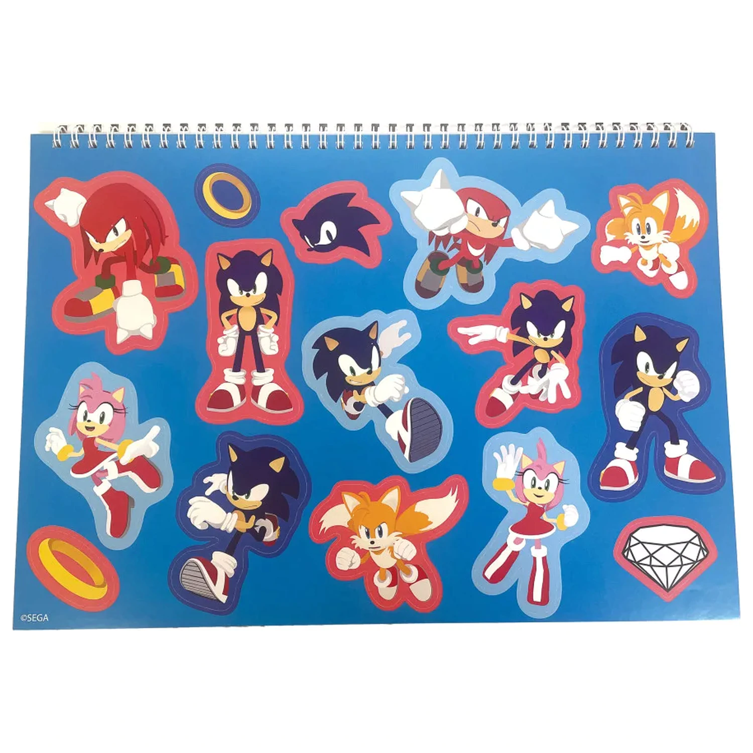 Sonic Speedy A/4 spirálový skicák se 40 samolepkami fotografii produktu