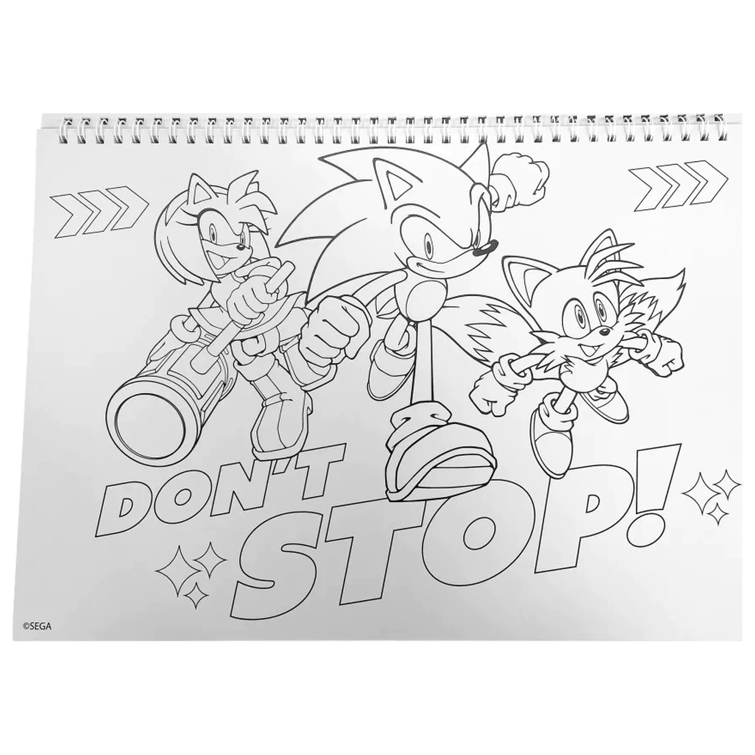 Sonic Speedy A/4 spirálový skicák se 40 samolepkami fotografii produktu