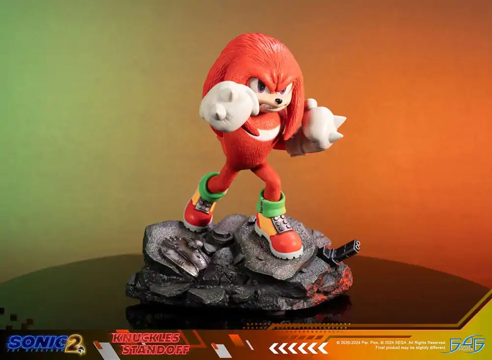 Sonic the Hedgehog 2 Statue Knuckles Standoff 30 cm soška fotografii produktu