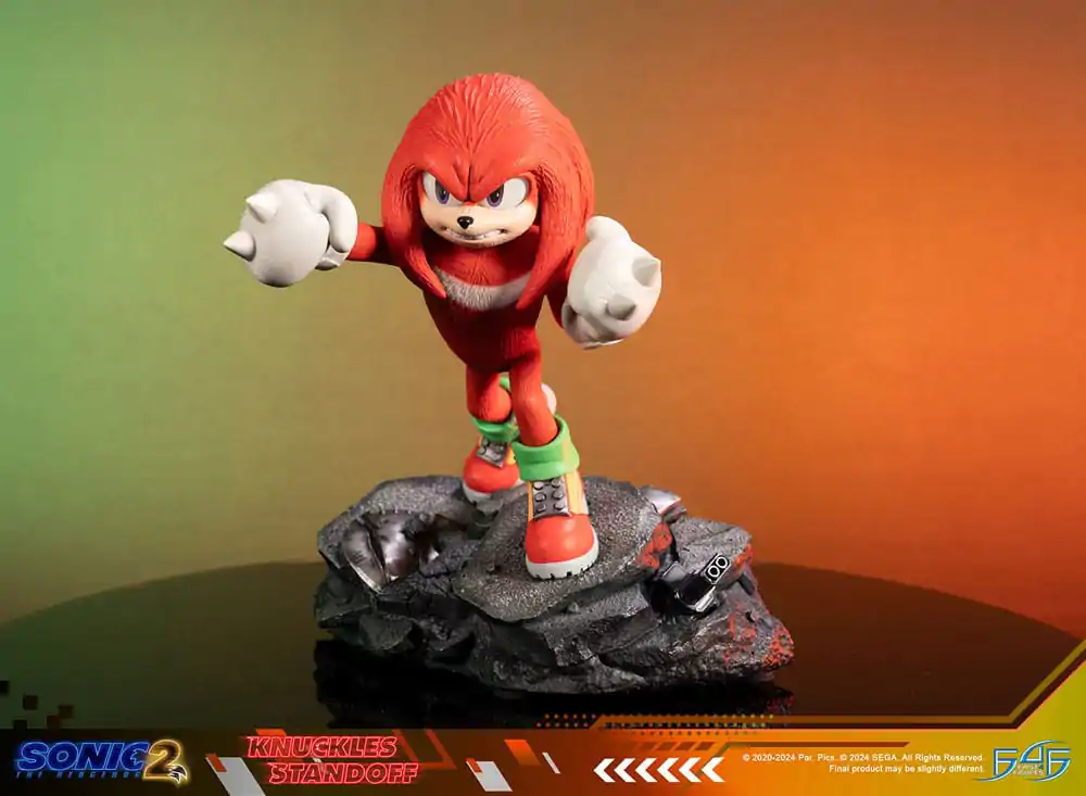 Sonic the Hedgehog 2 Statue Knuckles Standoff 30 cm soška fotografii produktu