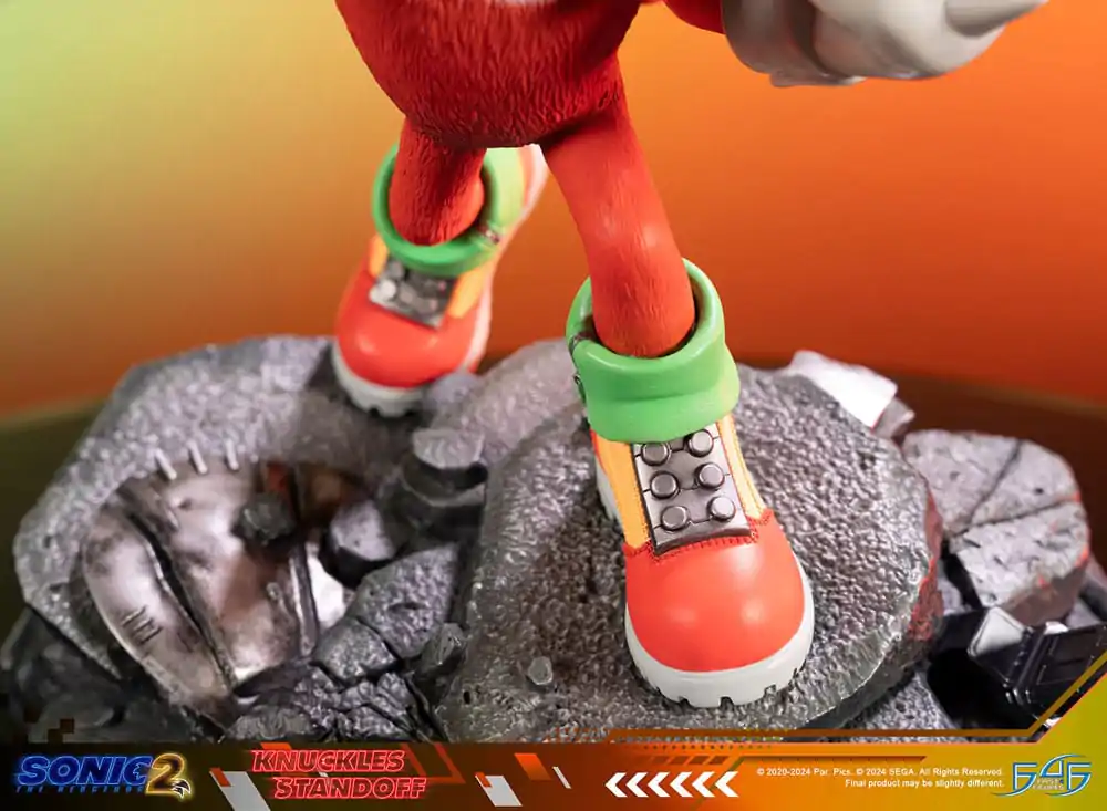 Sonic the Hedgehog 2 Statue Knuckles Standoff 30 cm soška fotografii produktu