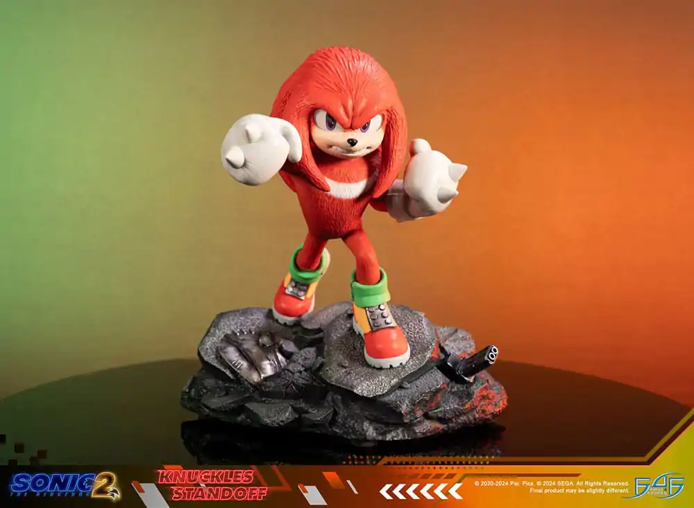 Sonic the Hedgehog 2 Statue Knuckles Standoff 30 cm soška fotografii produktu