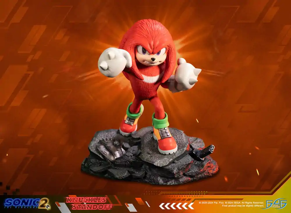 Sonic the Hedgehog 2 Statue Knuckles Standoff 30 cm soška fotografii produktu