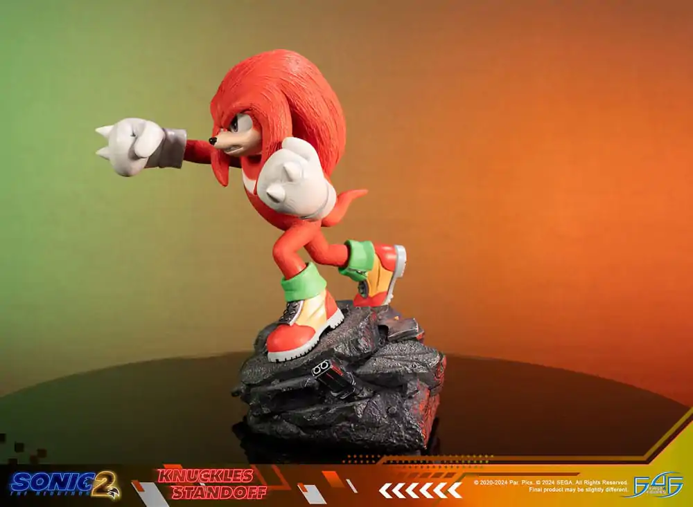 Sonic the Hedgehog 2 Statue Knuckles Standoff 30 cm soška fotografii produktu