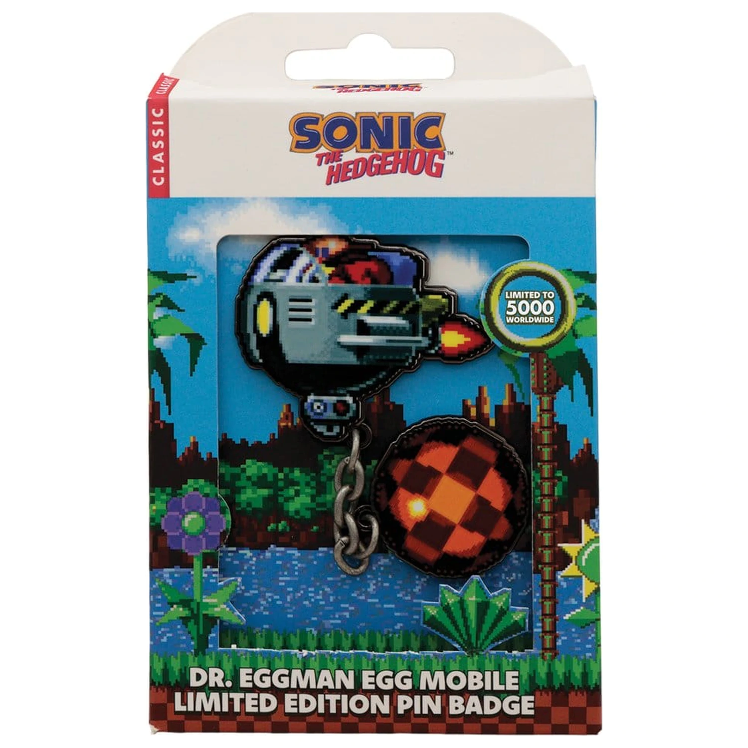 Sonic - The Hedgehog Odznak s špendlíkem Dr. Eggman Egg Mobile Chained fotografii produktu