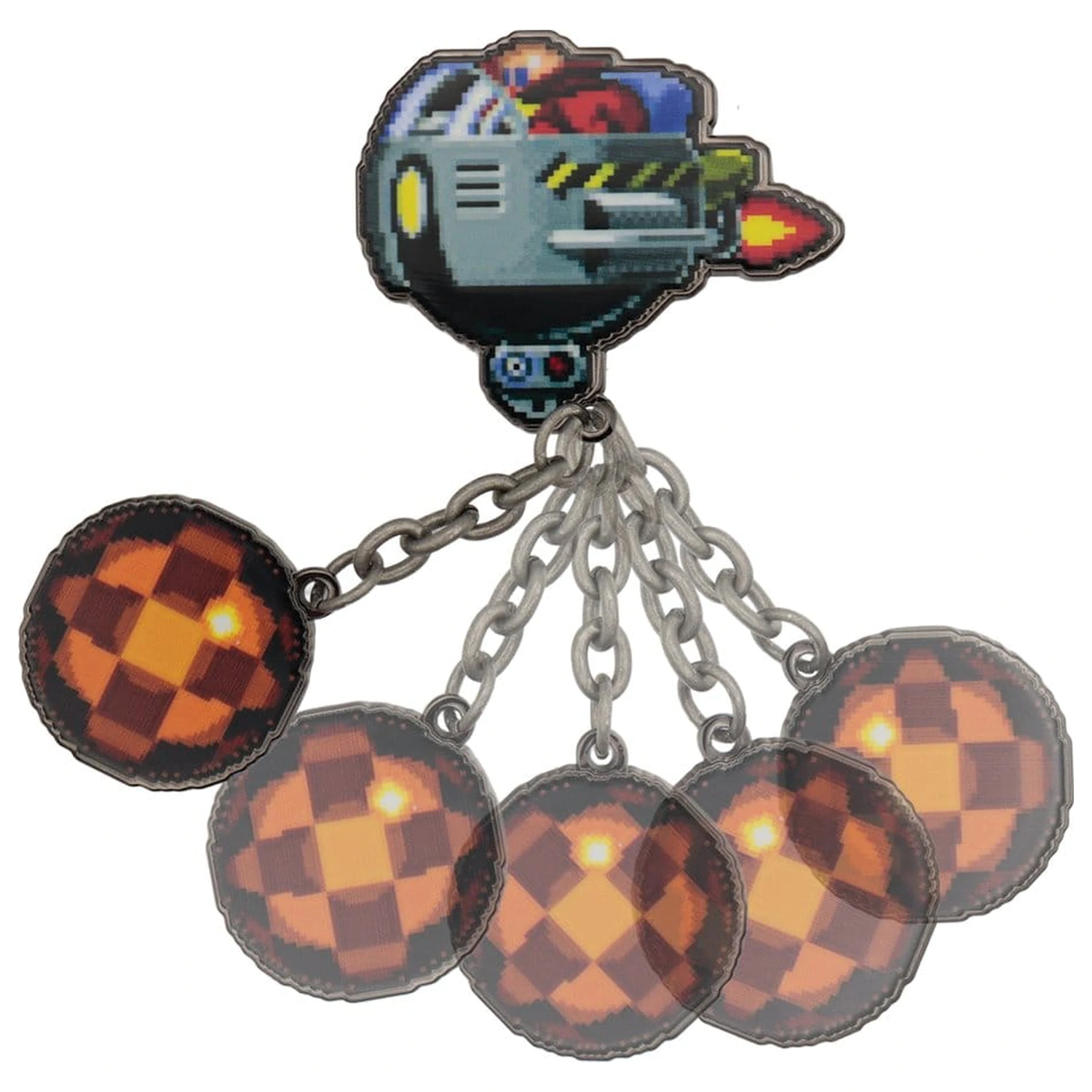 Sonic - The Hedgehog Odznak s špendlíkem Dr. Eggman Egg Mobile Chained fotografii produktu