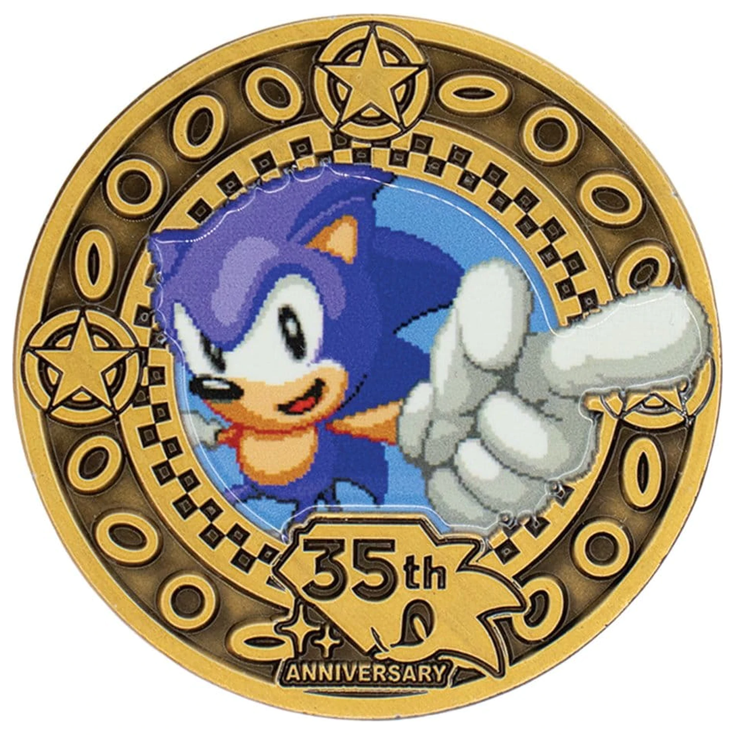 Sonic the Hedgehog sběratelská mince, 35. výročí, limitovaná edice fotografii produktu