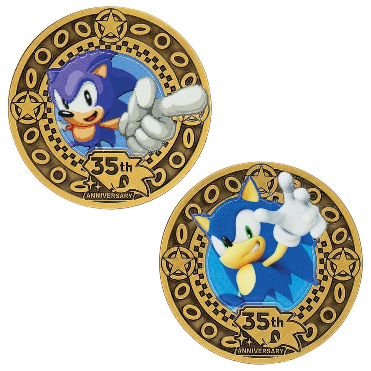 Sonic the Hedgehog sběratelská mince, 35. výročí, limitovaná edice fotografii produktu