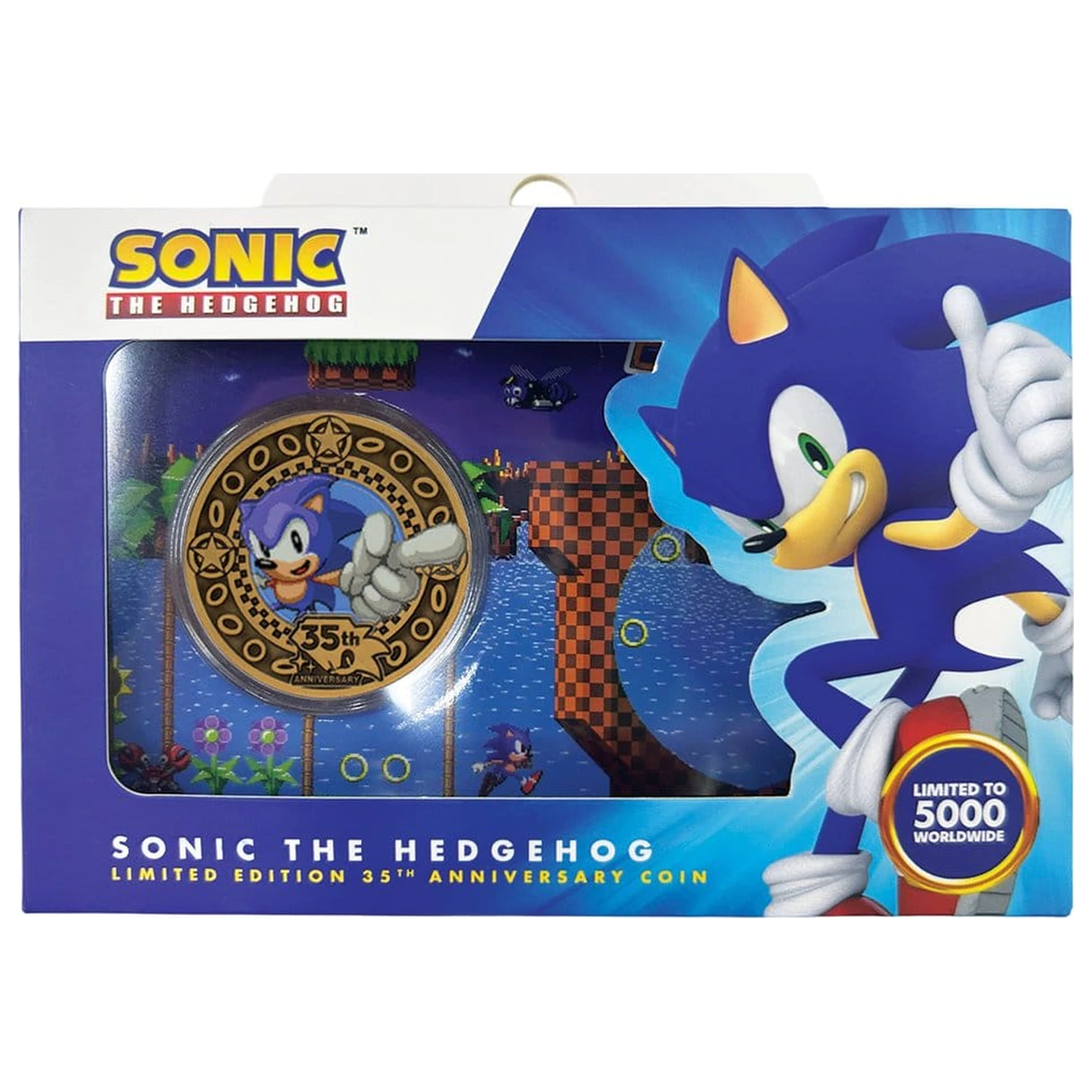 Sonic the Hedgehog sběratelská mince, 35. výročí, limitovaná edice fotografii produktu