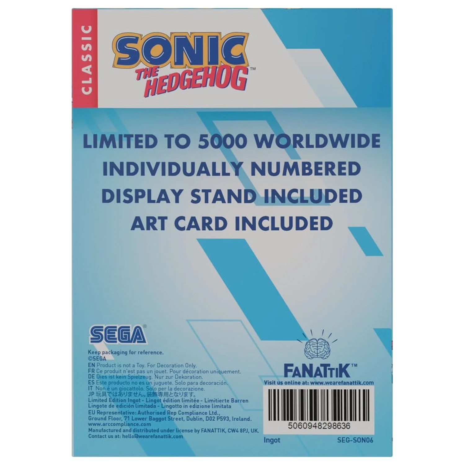 Sonic - The Hedgehog Ingot Limited Edition fotografii produktu
