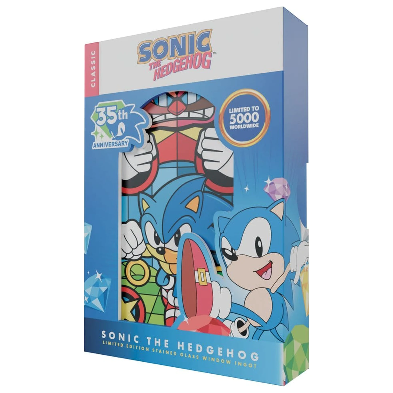 Sonic The Hedgehog Ingot vitrážové okno styl 60 cm fotografii produktu