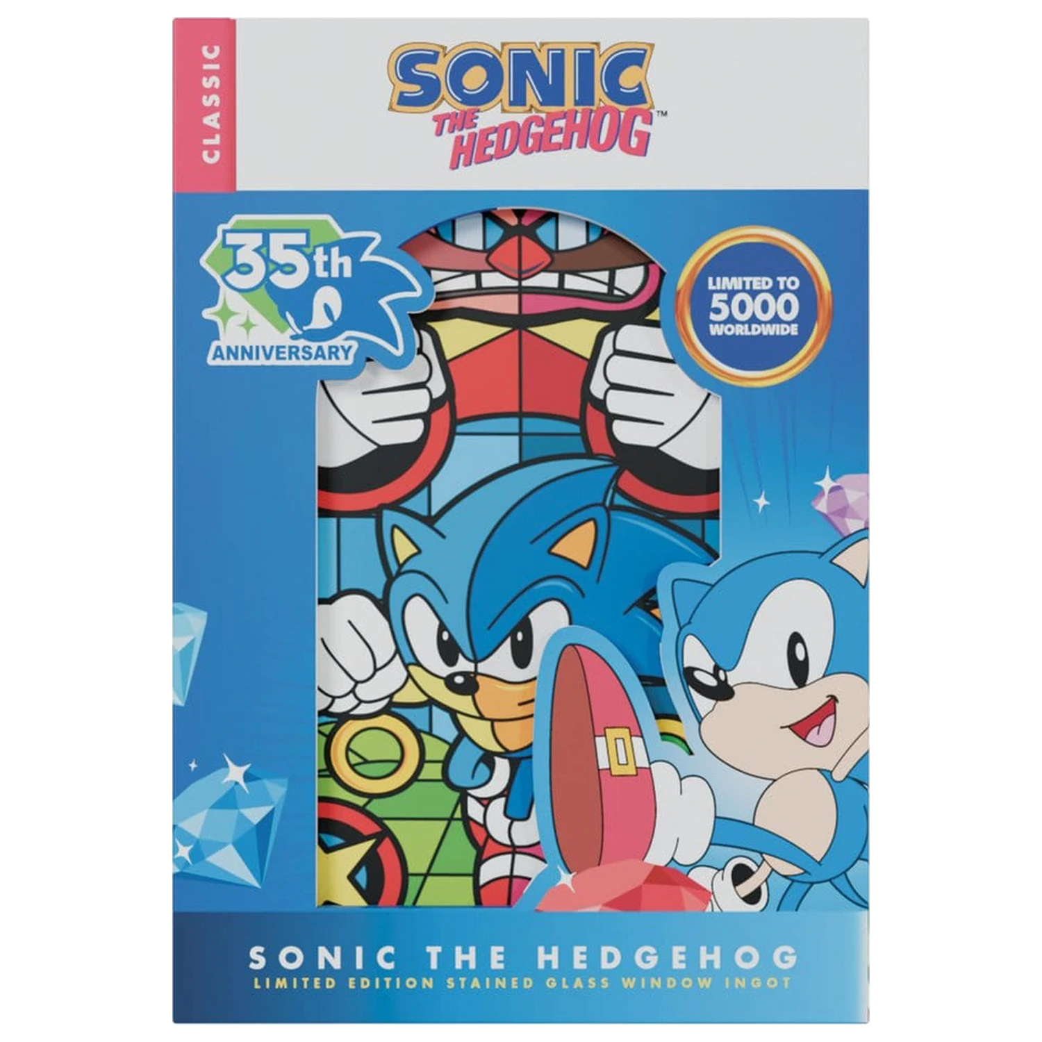 Sonic The Hedgehog Ingot vitrážové okno styl 60 cm fotografii produktu